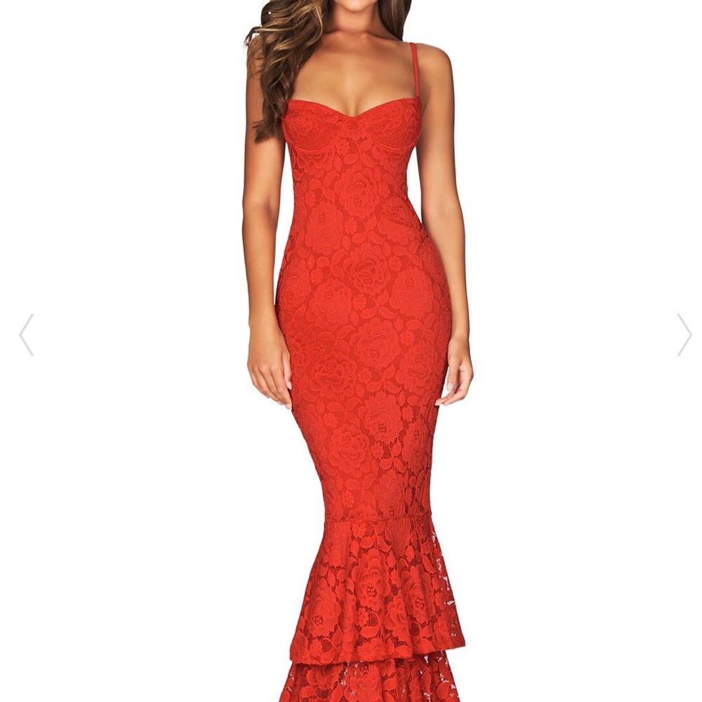 Gown lace red dress, perfect for weddings, prom or